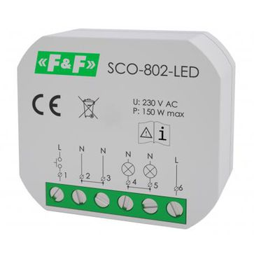 Ściemniacz oświetlenia do puszkowy SCO-802-LED 230V F&F