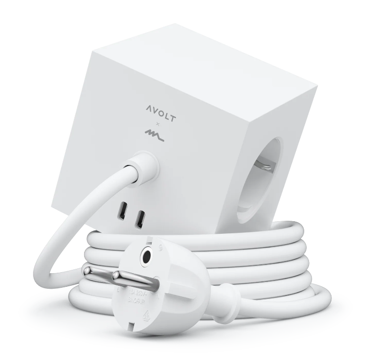 Przedłużacz elektryczny kostka 3x230V + ładowarka USB-C 30W