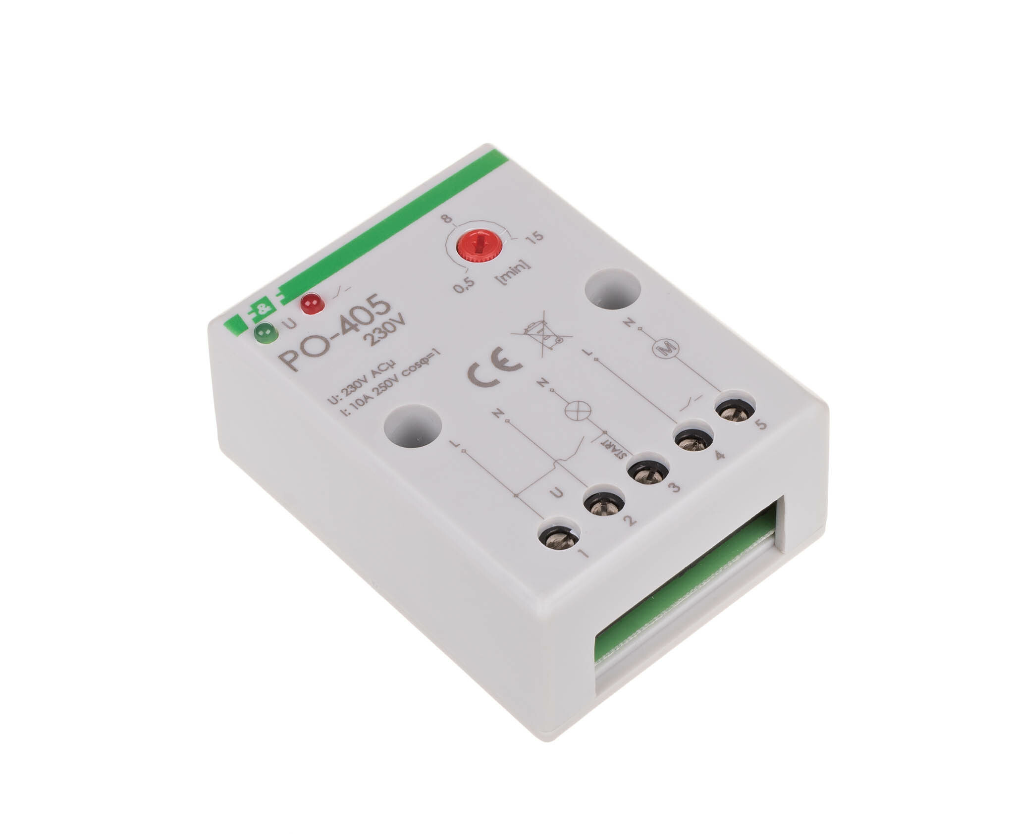 Przekaźnik czasowy z opóźnionym odpadaniem PO-405, montaż